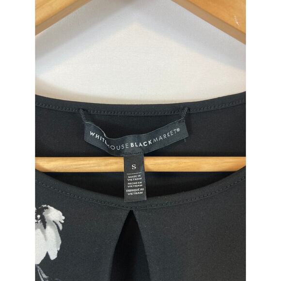 White House Black Market Reversible Floral Solid Sheath Dress Size Small - Picture 5 of 9